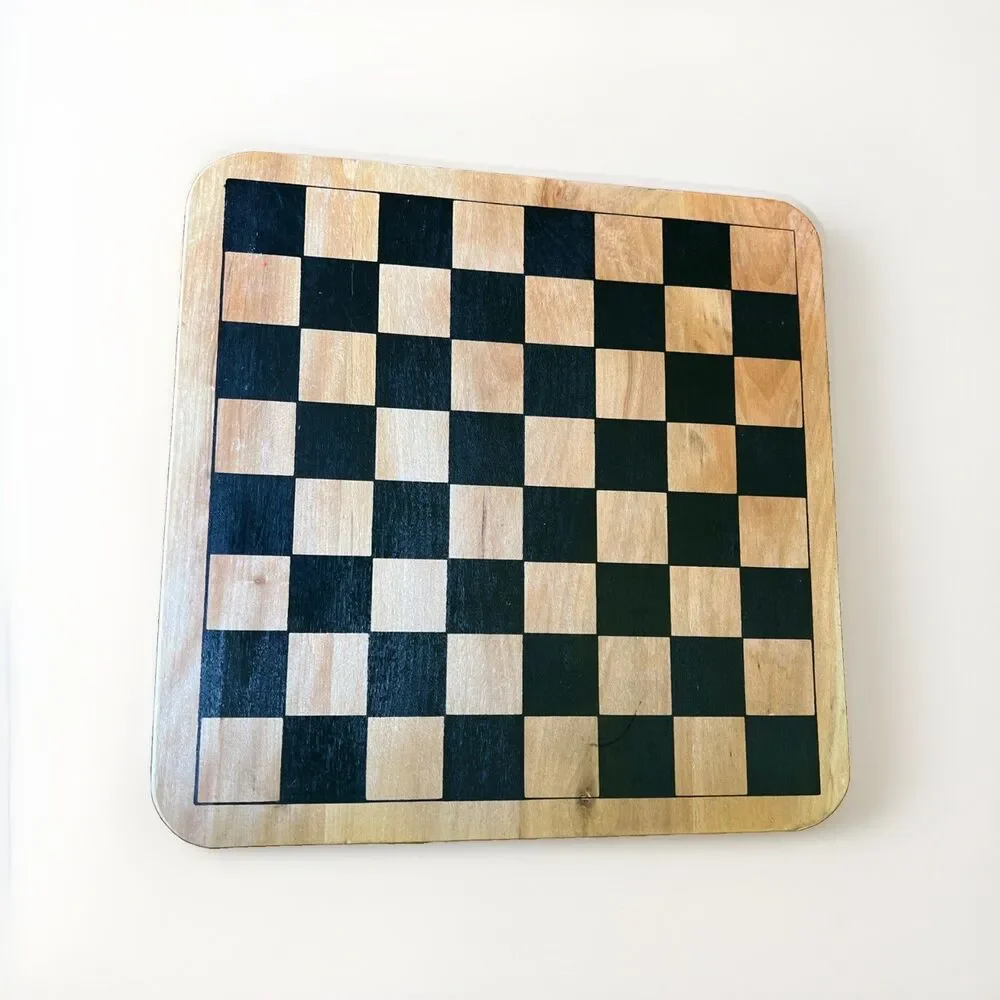 Vintage Wooden Backgammon and checkers board only